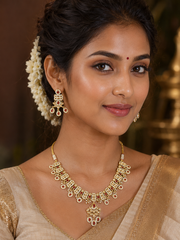 Amara — Kundan Heritage Necklace & Earring Set