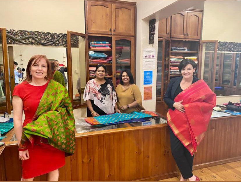 A designer saree deserves a personal touch.